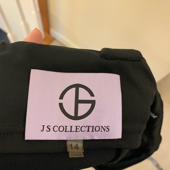 Js collection black cocktail dress size 14 - Picture 4 of 5